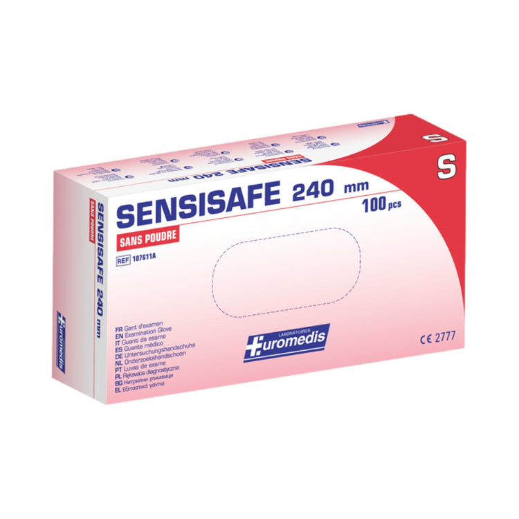 Gants d'examen SENSISAFE - Sans latex - Sans poudre - Hypoallergénique  - Boite de 100