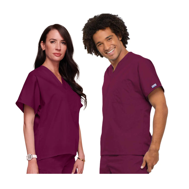 Biarritz - Tunique médicale - Col V - Unisexe - Cherokee Cherokee Authentic Workwear  Bordeaux-3XL