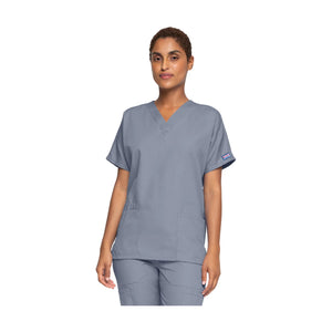 Guéthary - Tunique médicale - Col V - Manches courtes - Femme - Cherokee - Couleur 2 Cherokee Authentic Workwear  Gris-XXXL