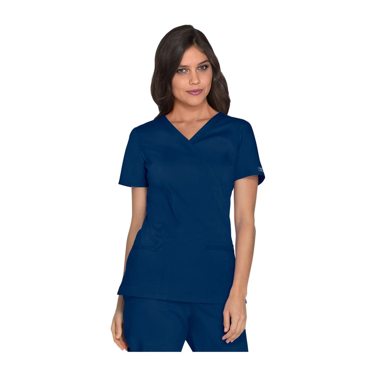 Pau - Tunique cache-cœur col V - Femme - Cherokee Cherokee Authentic Workwear  Bleu-Marine-3XL