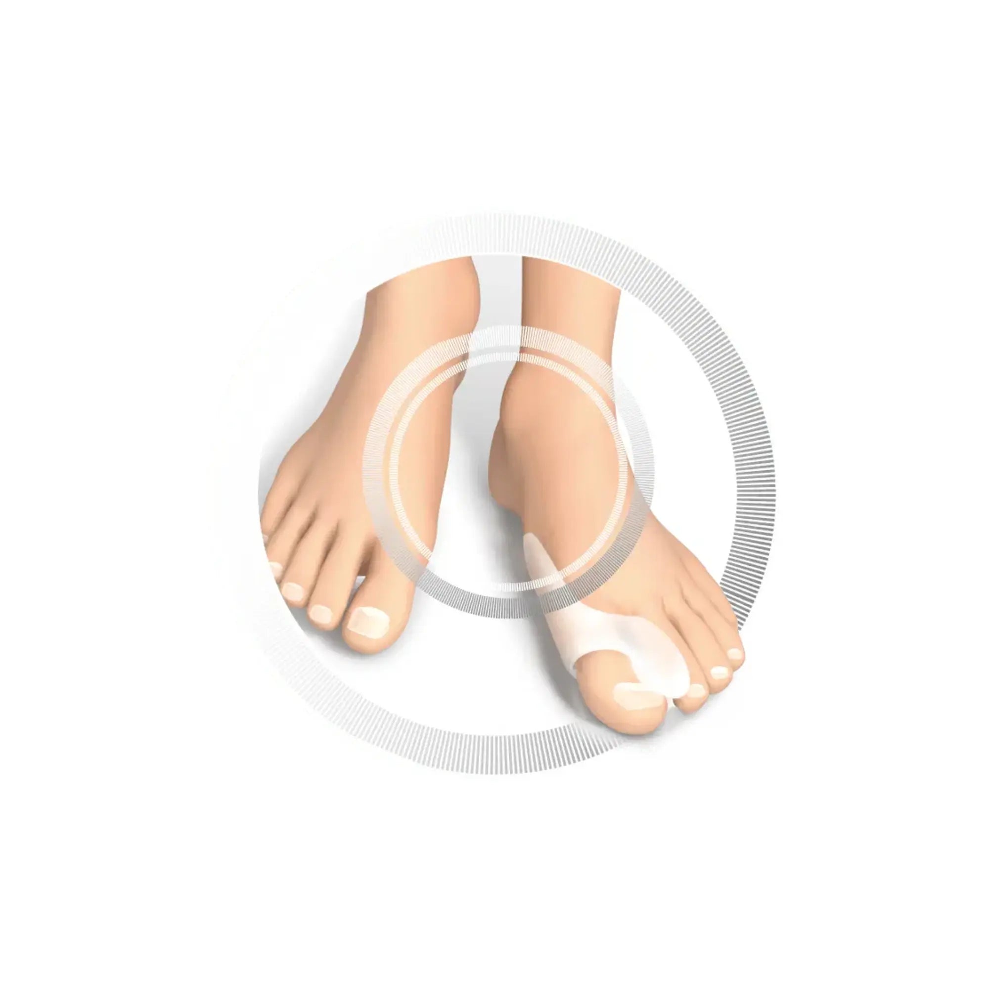 Sépateur pour gros orteils en gel et protection hallux valgus - Paquet de 2 pièces - Ruck Ruck 